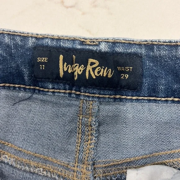 Ripped High Rise Jean Shorts - Picture 2 of 5